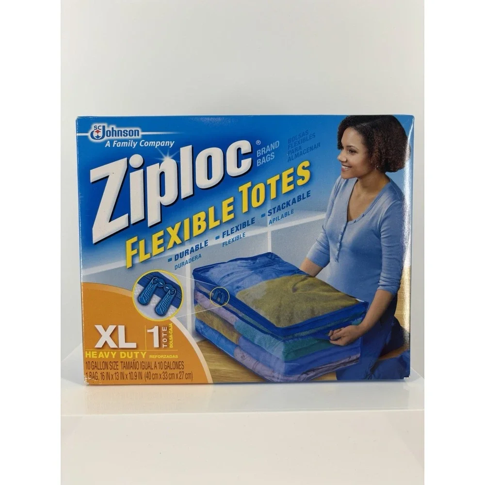 Ziploc XL Flexible Tote Storage 10 Gallon Extra‎ Large Heavy Duty Zipper NOS